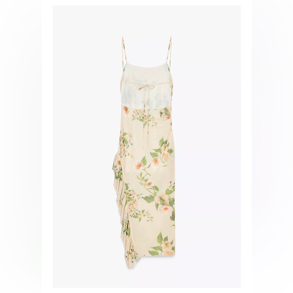 Zara Floral Cream Dress - Picture 6 of 8